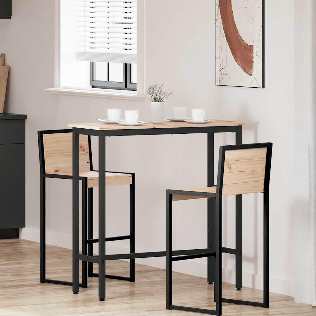 Tisch Natur 100 x 40 x 101 cm Ingenieure Holz und Stahl