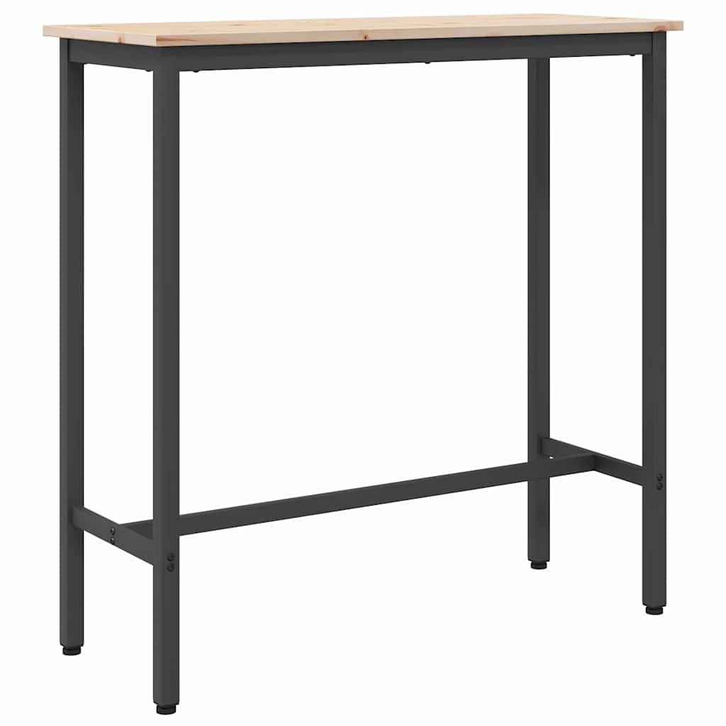 Tisch Natur 100 x 40 x 101 cm Ingenieure Holz und Stahl