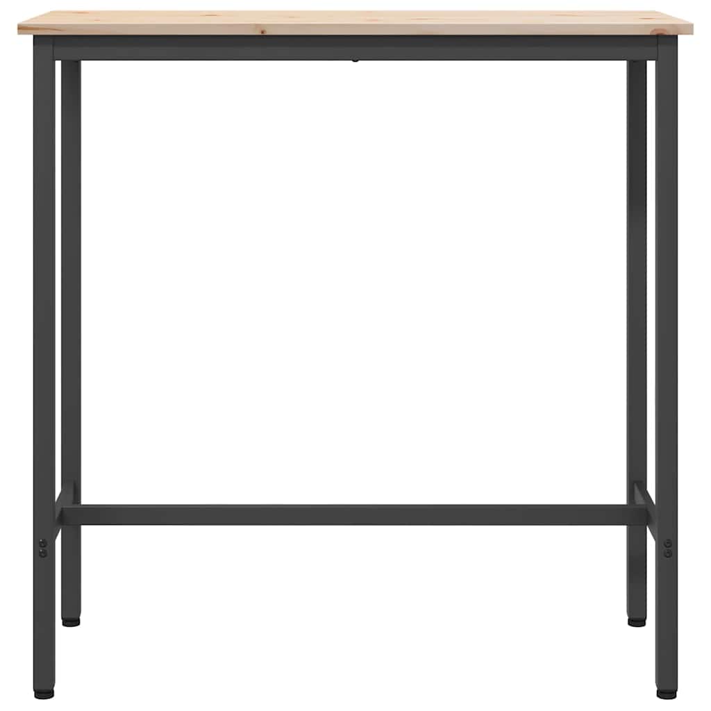 Tisch Natur 100 x 40 x 101 cm Ingenieure Holz und Stahl