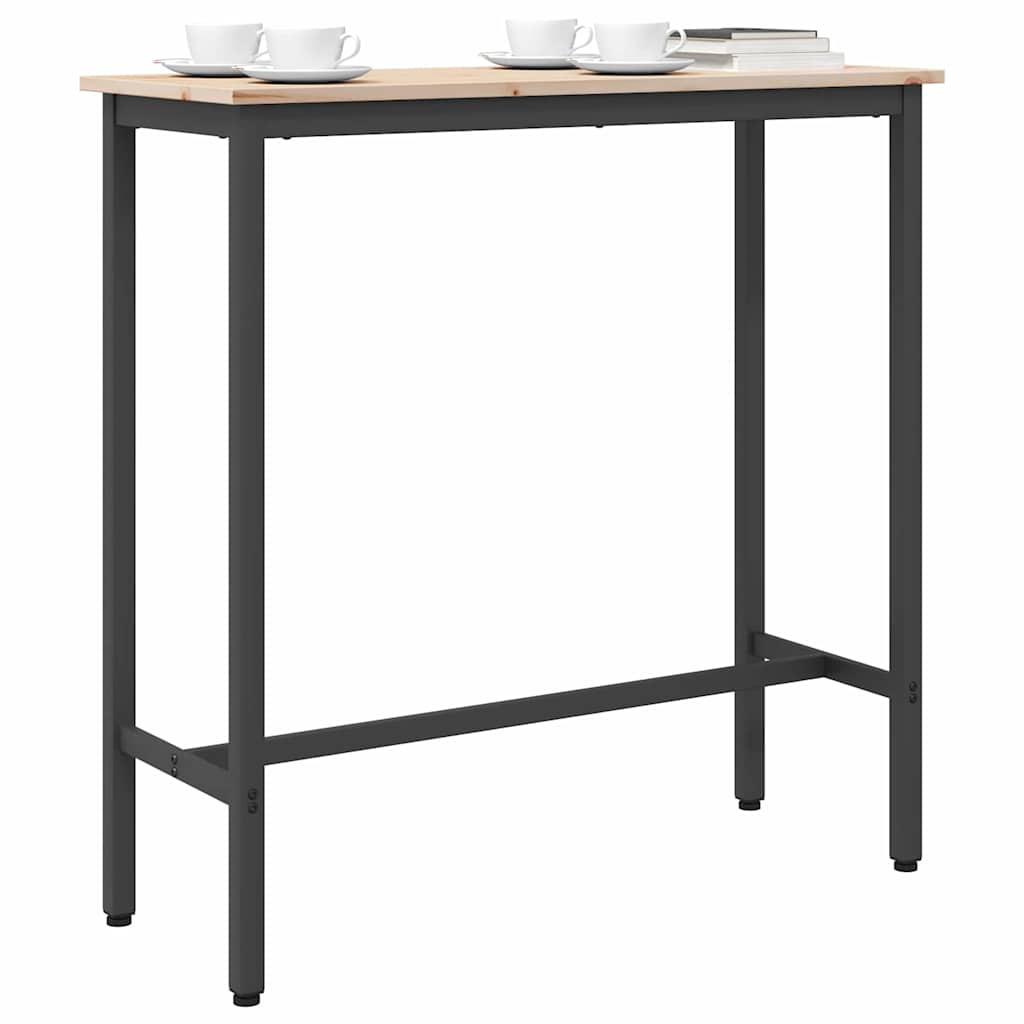 Tisch Natur 100 x 40 x 101 cm Ingenieure Holz und Stahl