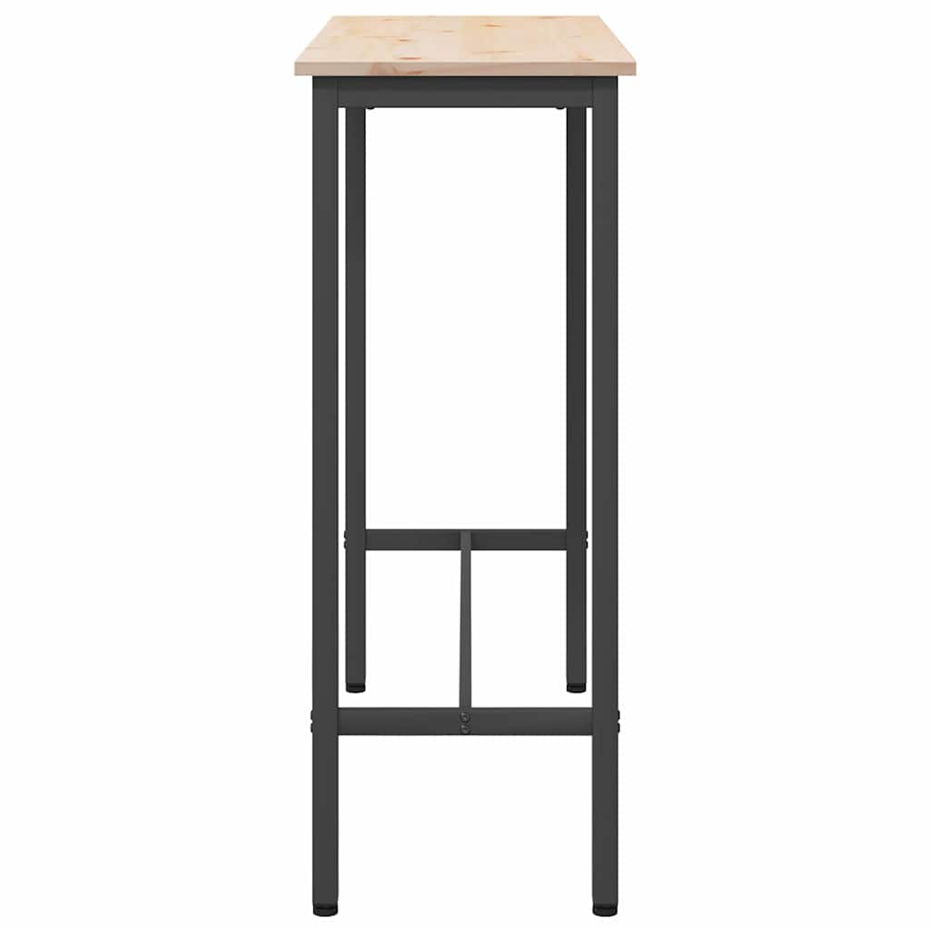 Tisch Natur 100 x 40 x 101 cm Ingenieure Holz und Stahl
