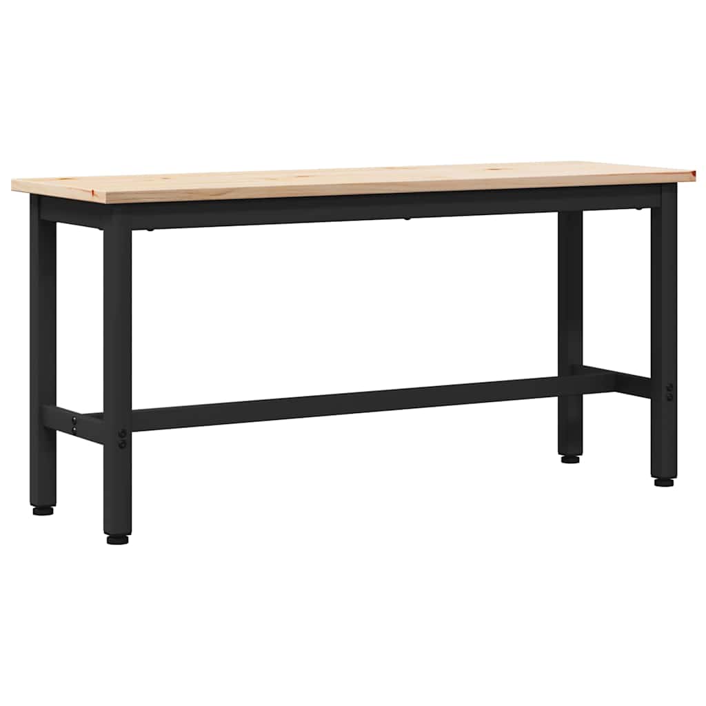 Esstischbank Natur 100 x 32,5 x 49 cm Massives Kiefernholz