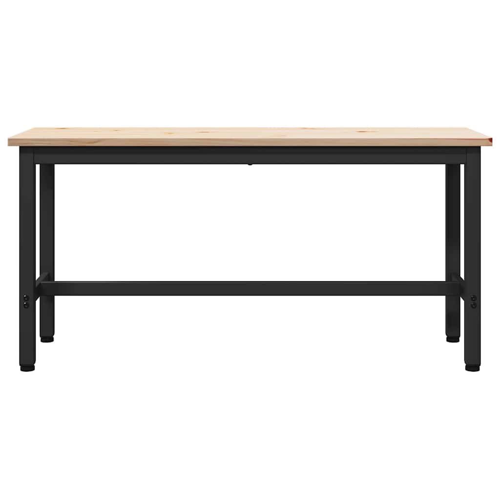 Esstischbank Natur 100 x 32,5 x 49 cm Massives Kiefernholz