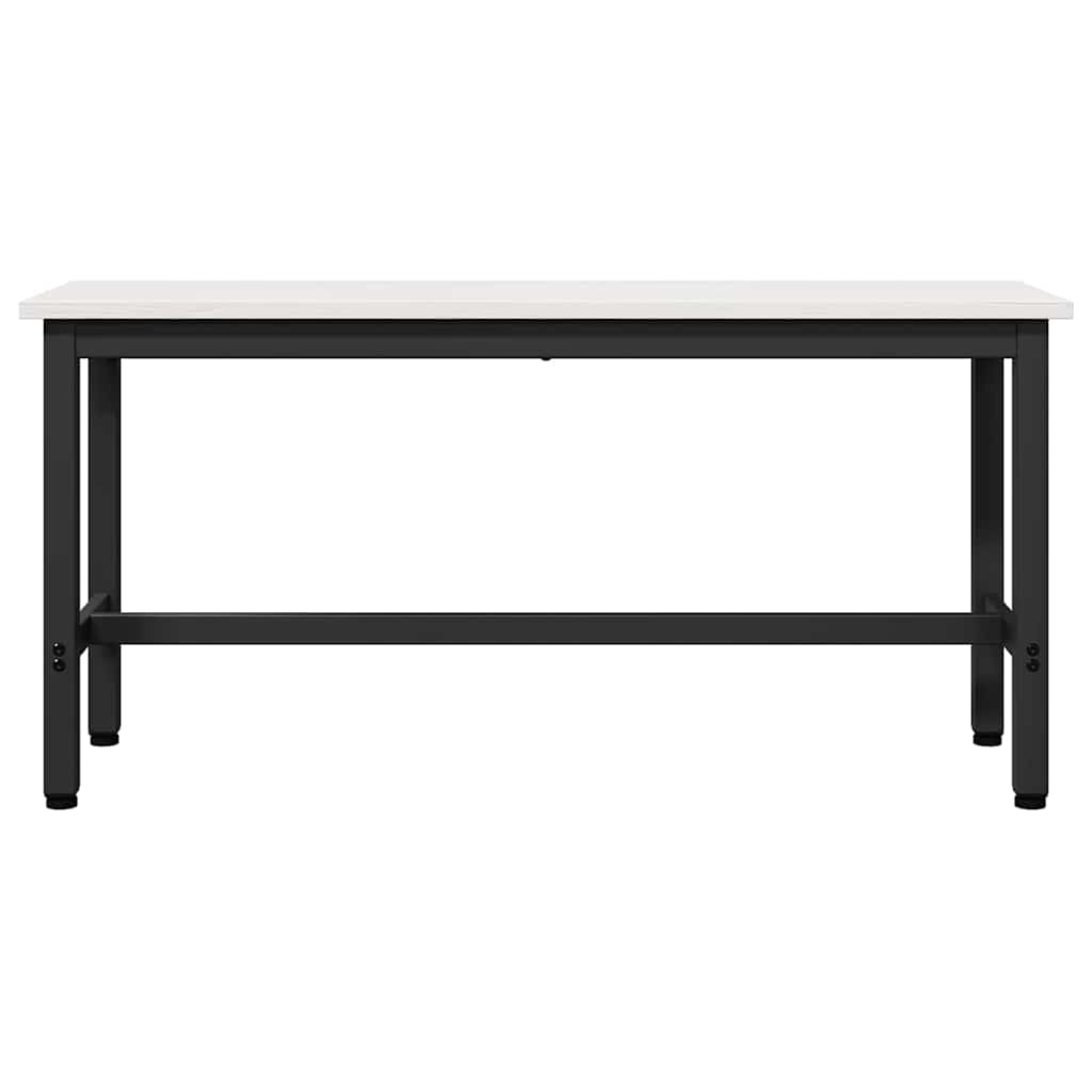 Esstischbank Weiß 100 x 32,5 x 49 cm Massives Kiefernholz