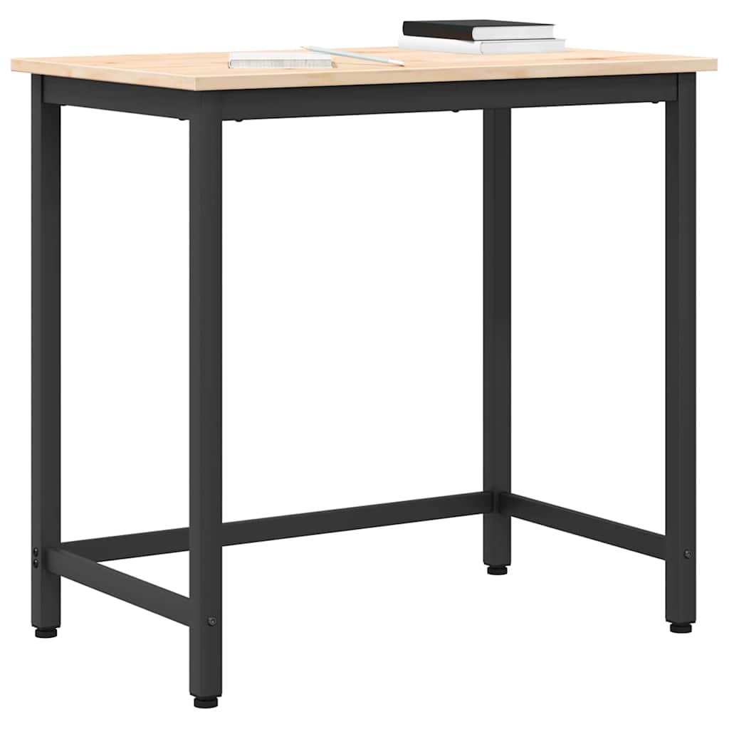 Tisch Natur 80 x 50 x 77 cm Ingenieure Holz und Stahl