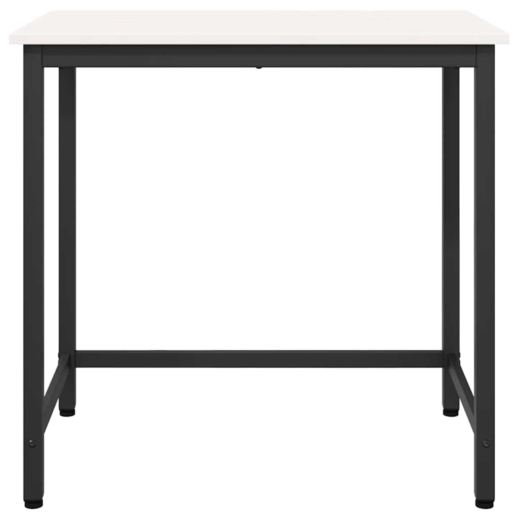 Tisch Weiß 80 x 50 x 77 cm Ingenieure Holz und Stahl