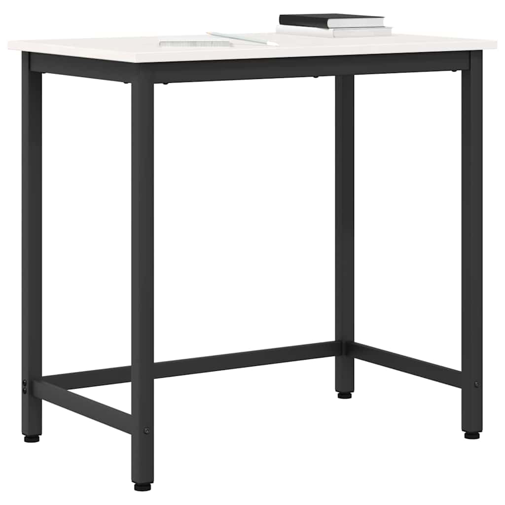 Tisch Weiß 80 x 50 x 77 cm Ingenieure Holz und Stahl