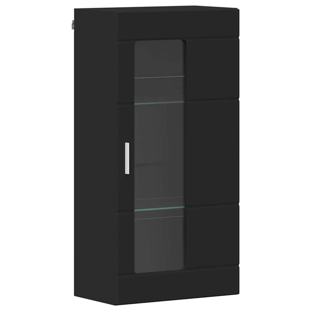 Holzschrank mit Speicher Schwarz 50 x 29 x 100 cm Holzwerkstoff