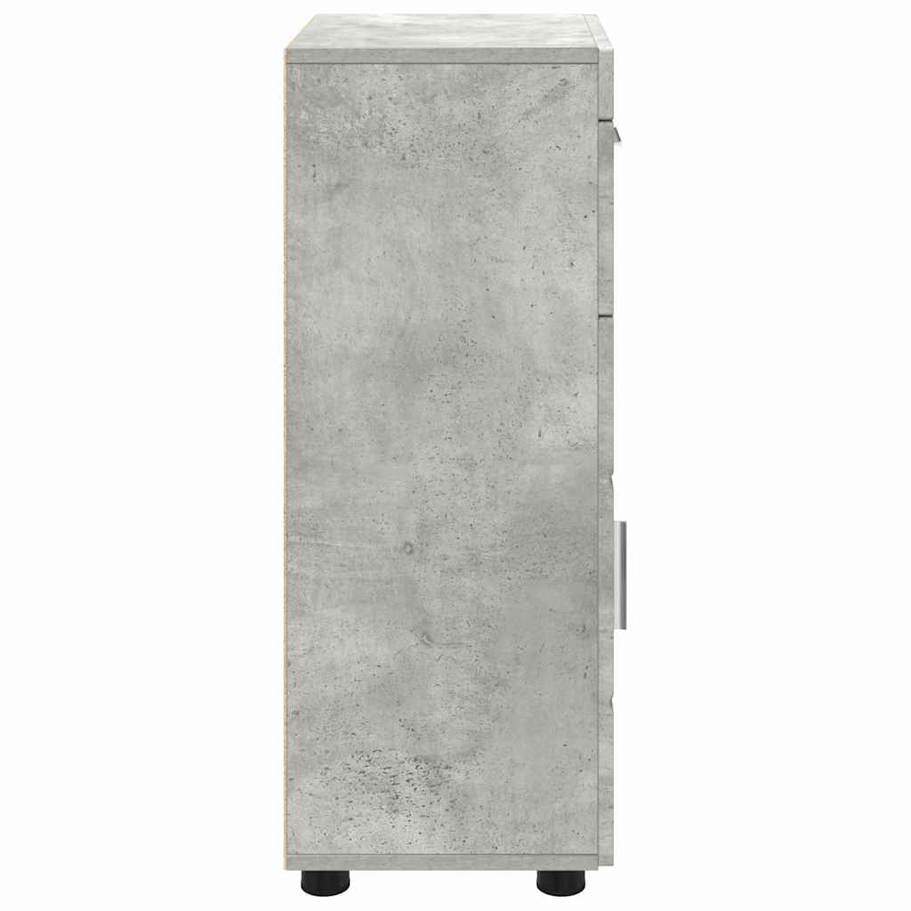 Holzschrank Beton Grau 50 x 29 x 100 cm Holzwerkstoff