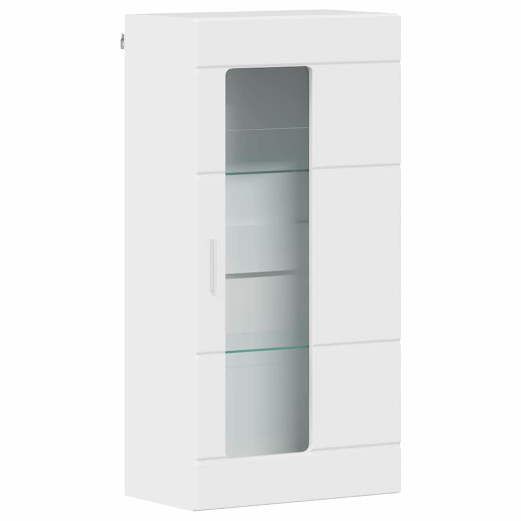 Holzschrank Hochglanz Weiß 50 x 29 x 100 cm Holzwerkstoff