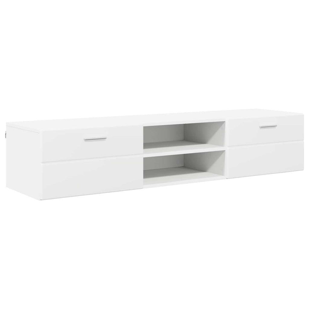 Holzschrank mit Schubladen Weiß 150 x 39 x 30 cm Holzwerkstoff