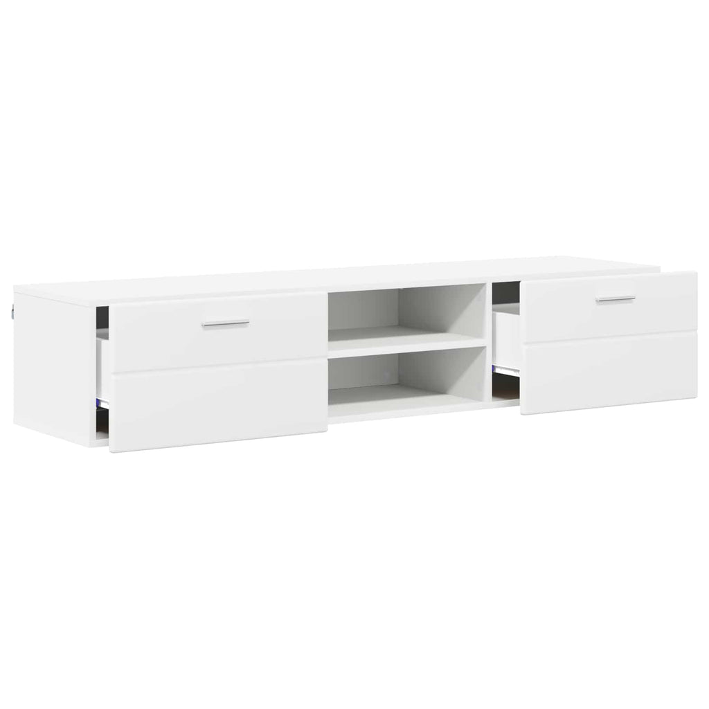 Holzschrank mit Schubladen Weiß 150 x 39 x 30 cm Holzwerkstoff