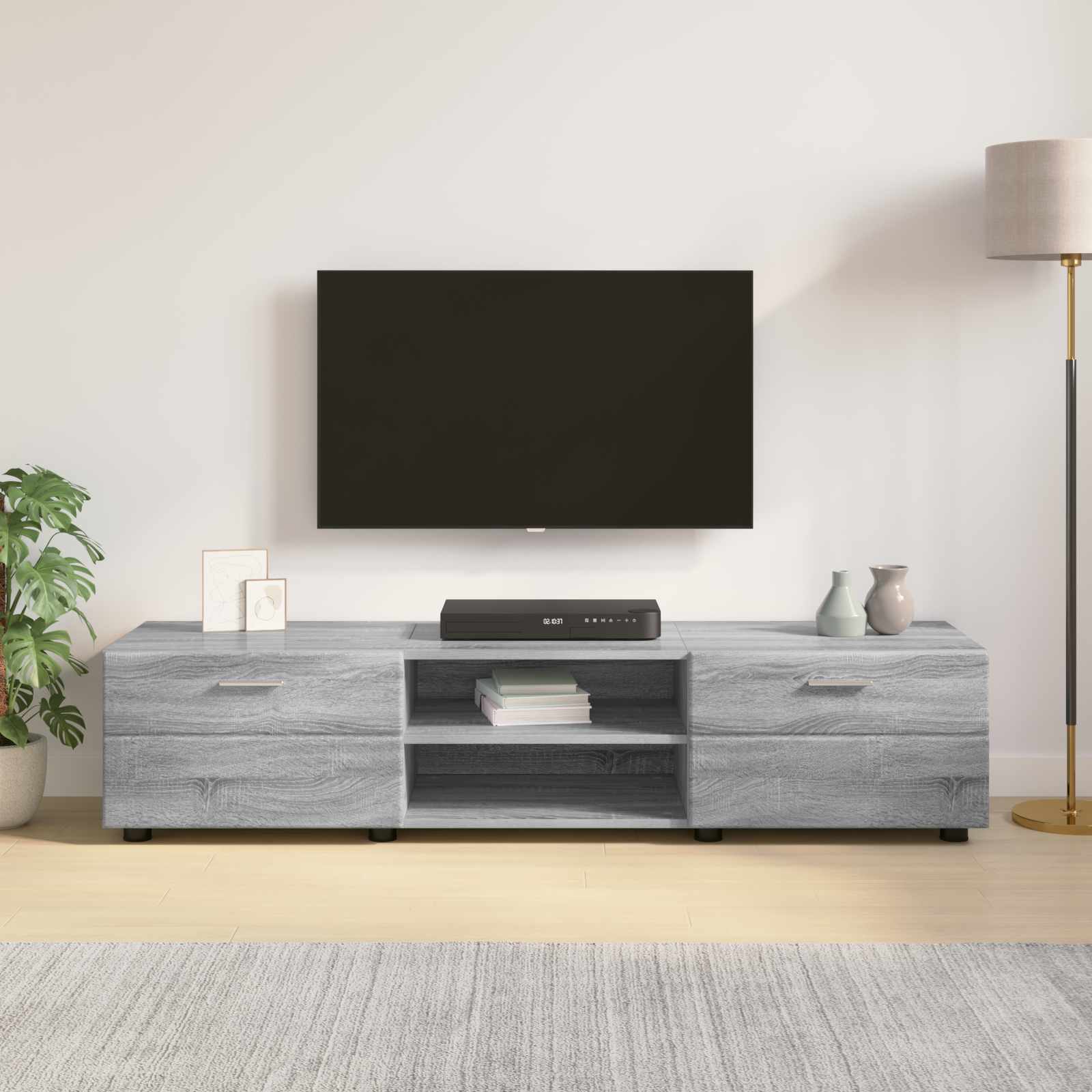 Holzschrank Graues Sonoma 150 x 39 x 30 cm Holzwerkstoff