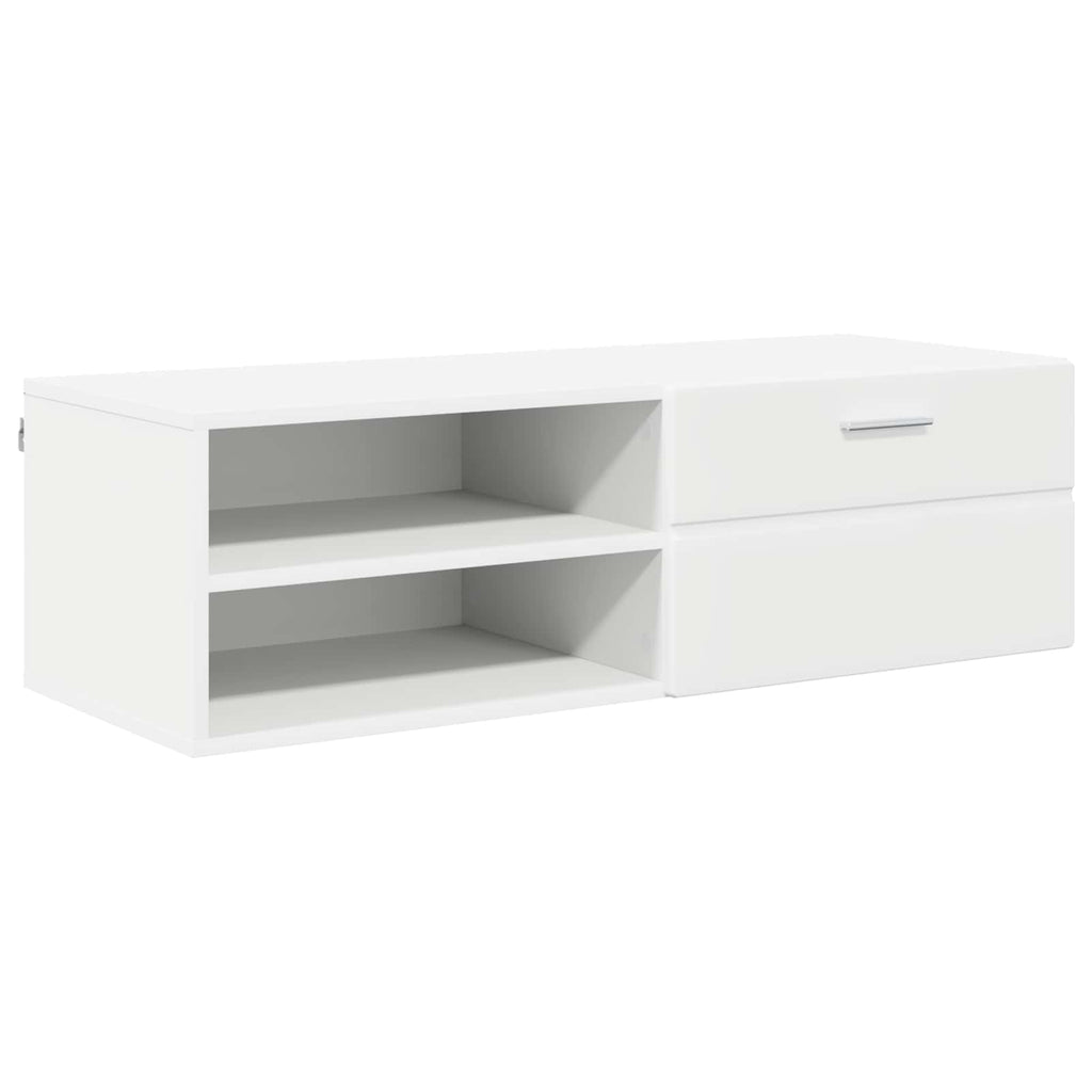 Holzschrank Wandmontiert Weiß 100,5 x 39 x 30 cm Holzwerkstoff