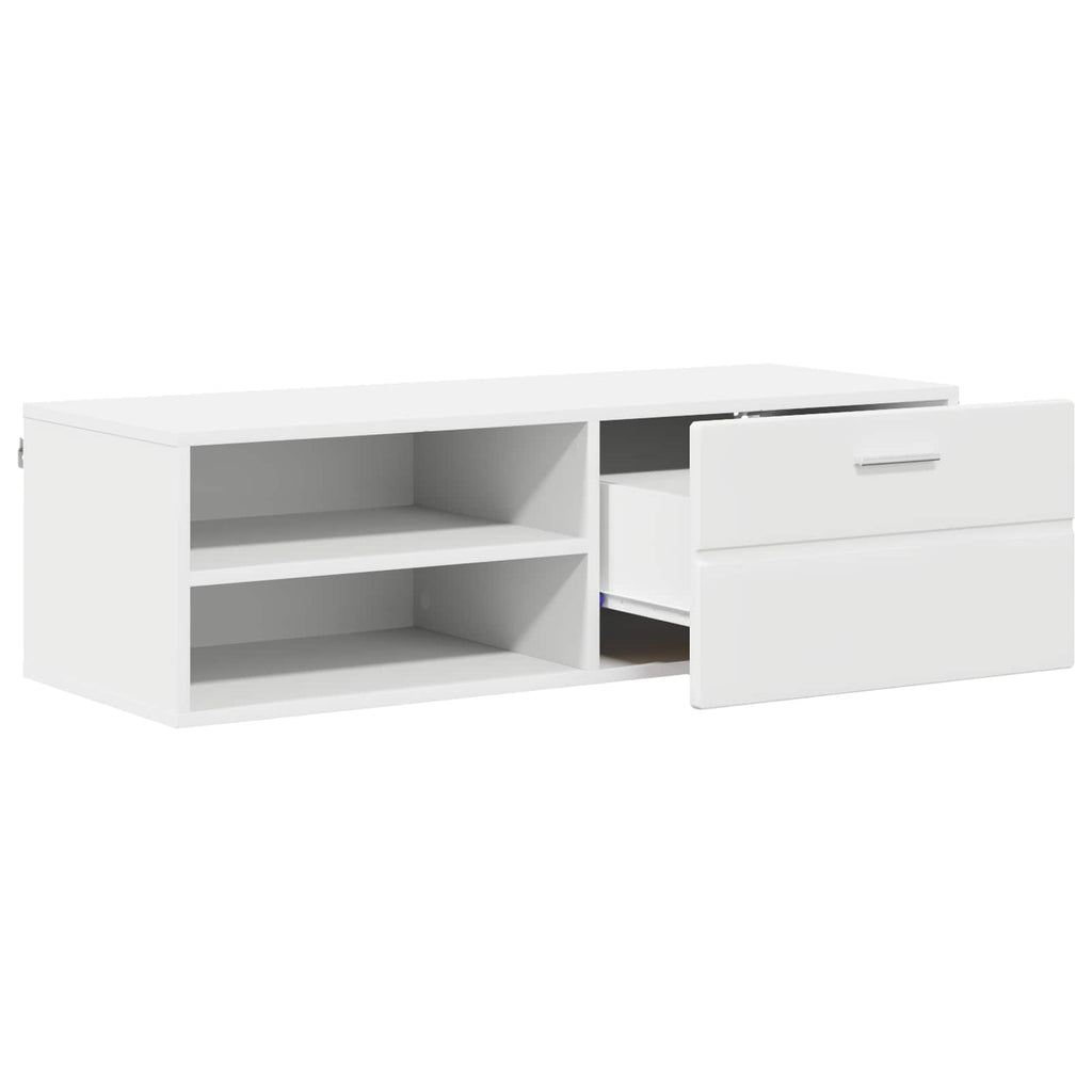 Holzschrank Wandmontiert Weiß 100,5 x 39 x 30 cm Holzwerkstoff