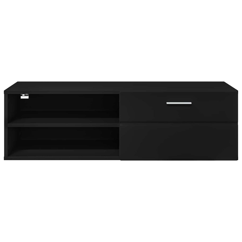 Holzschrank Schwarz 100,5 x 39 x 30 cm Holzwerkstoff