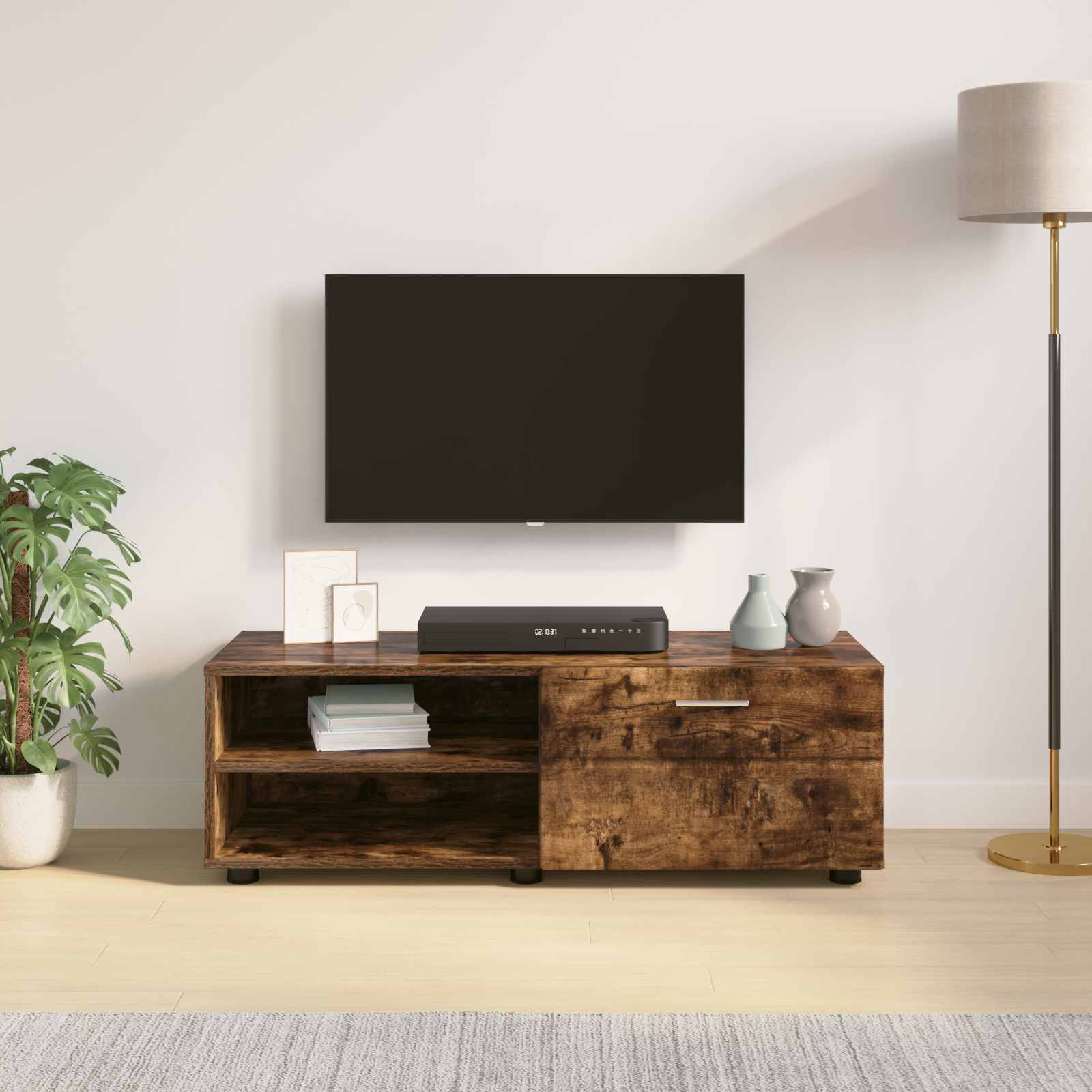 Holzschrank Geräucherte Eiche 100,5 x 39 x 30 cm Holzwerkstoff