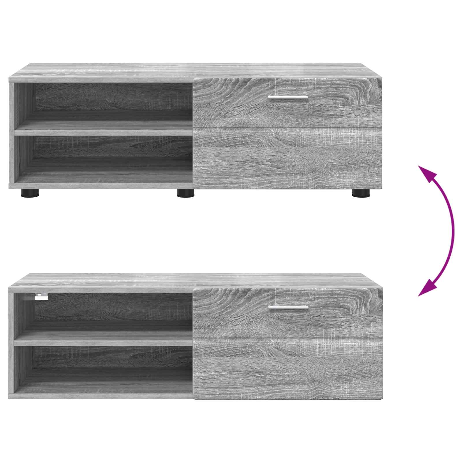 Holzschrank Graues Sonoma 100,5 x 39 x 30 cm Holzwerkstoff