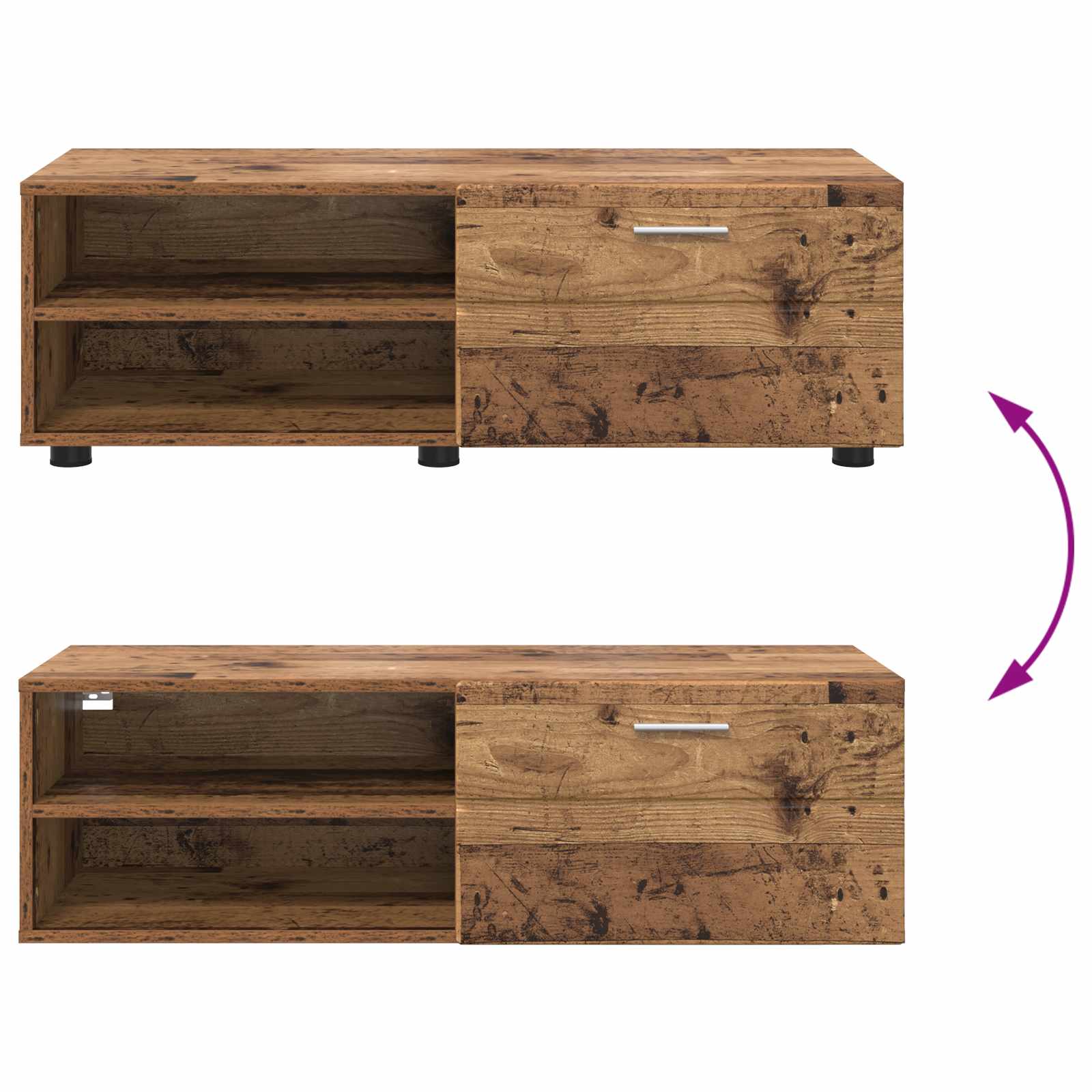 Holzschrank Altholz 100,5 x 39 x 30 cm Holzwerkstoff