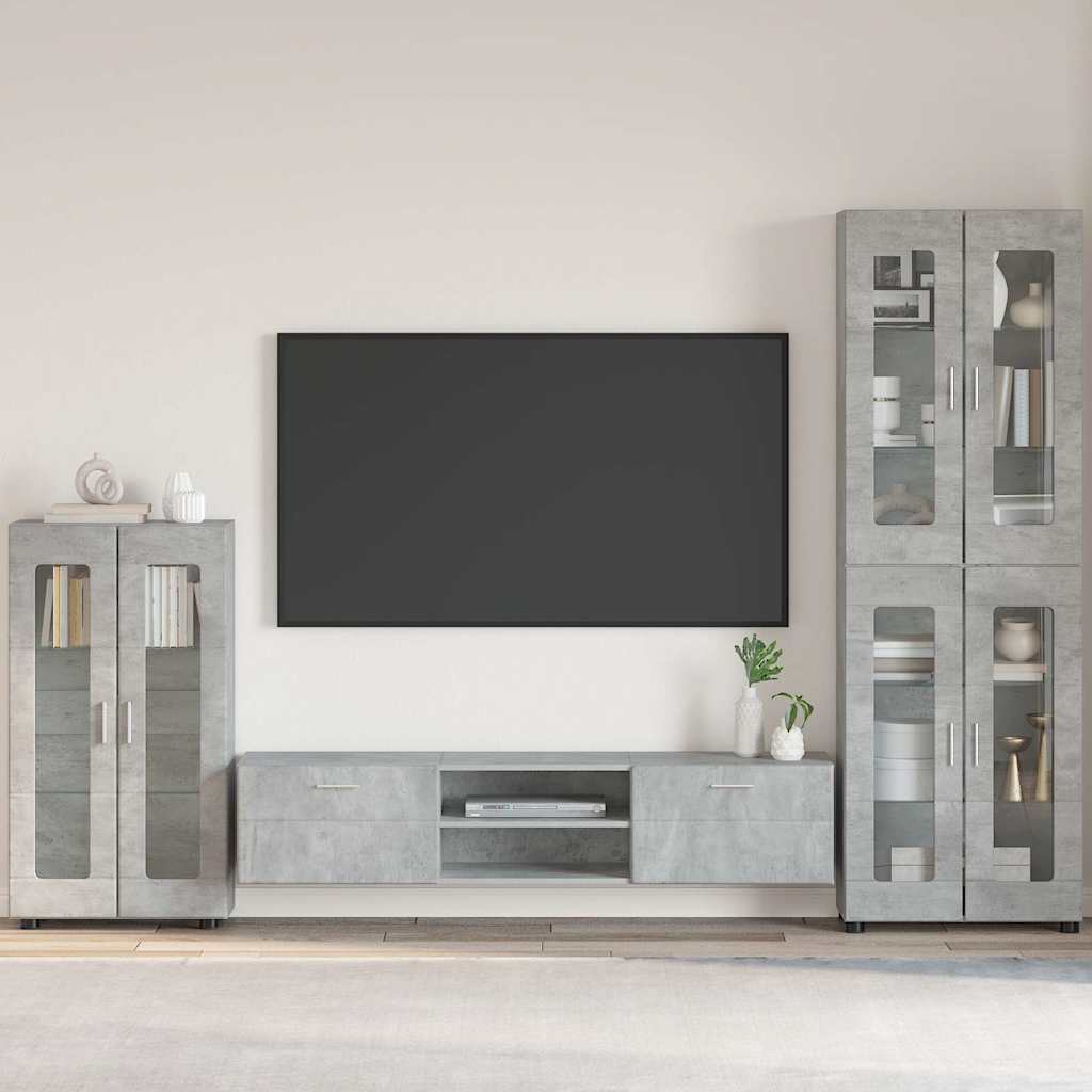 Sideboard FLORIN Beton Grau 55,5 x 29 x 100 cm Holzwerkstoff