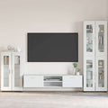 Sideboard mit Regal FLORIN Hochglanz Weiß 55,5 x 29 x 100 cm