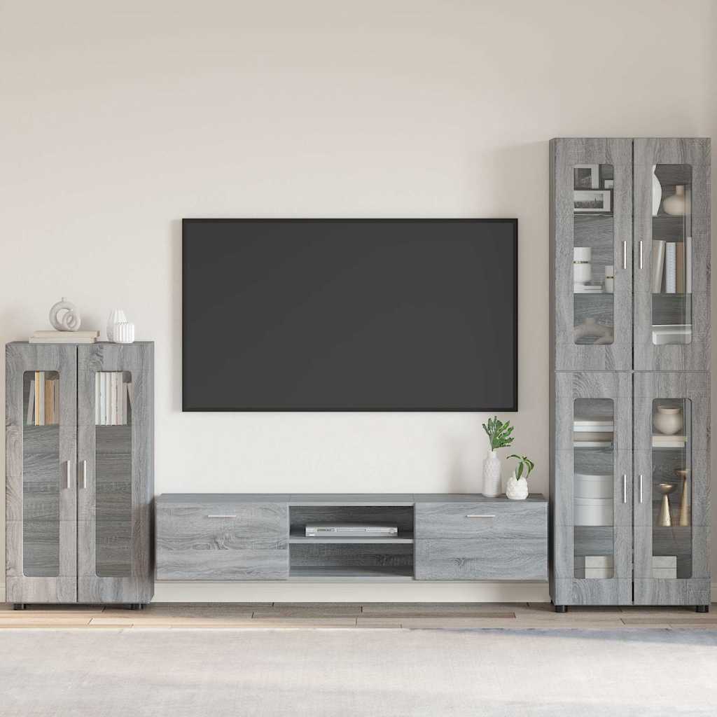 Sideboard FLORIN Graues Sonoma 55,5 x 29 x 100 cm Holzwerkstoff