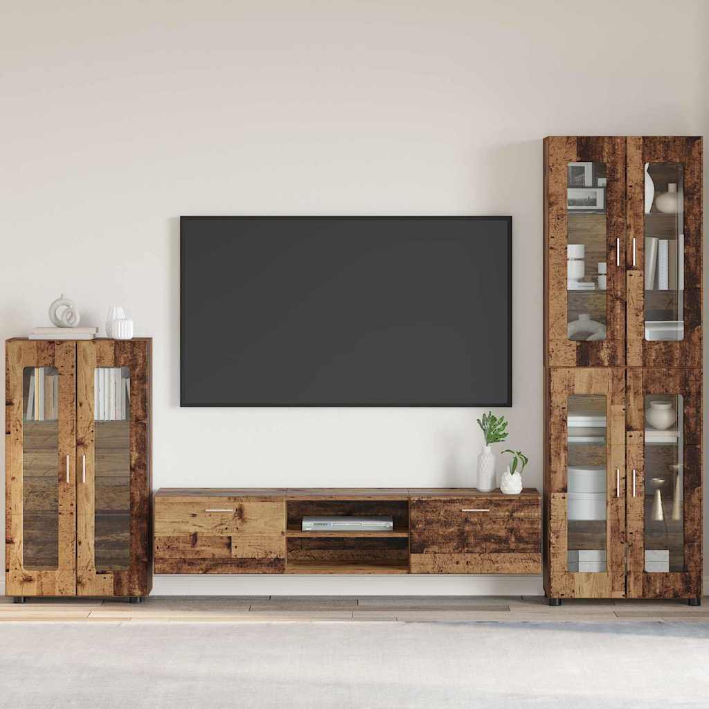 Sideboard FLORIN Altholz 55,5 x 29 x 100 cm Holzwerkstoff