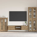 Sideboard FLORIN 55,5 x 29 x 100 cm Artisan-Eiche Holzwerkstoff