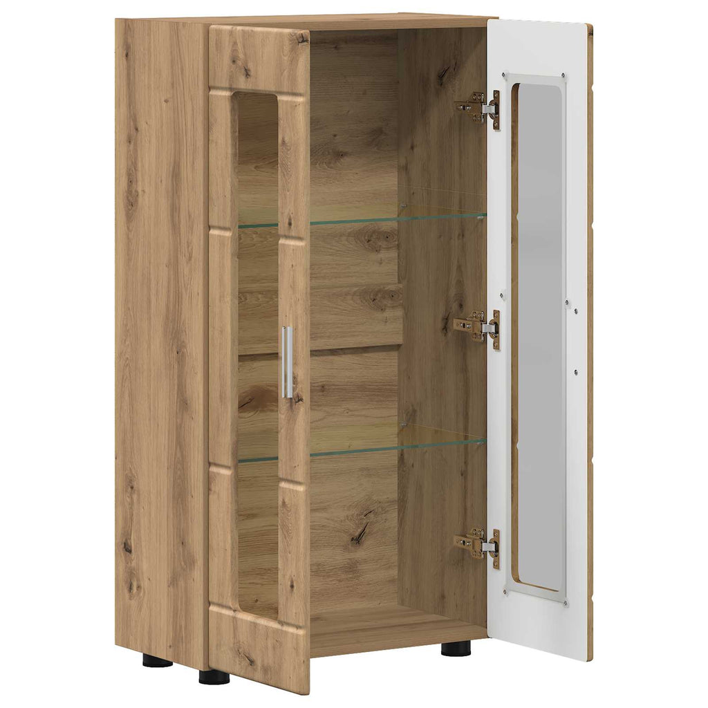 Sideboard FLORIN 55,5 x 29 x 100 cm Artisan-Eiche Holzwerkstoff