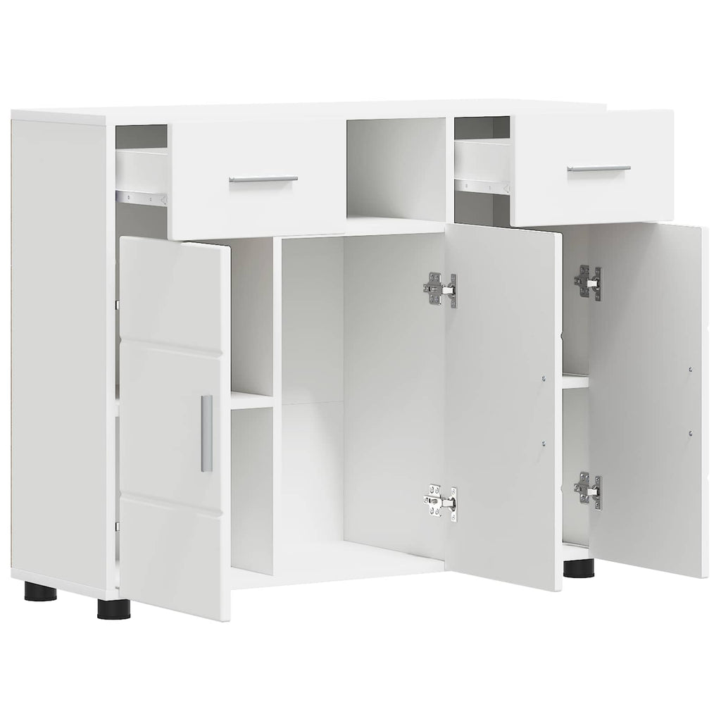 Holzschrank mit Speicher Weiß 88,5 x 30,5 x 73 cm Holzwerkstoff