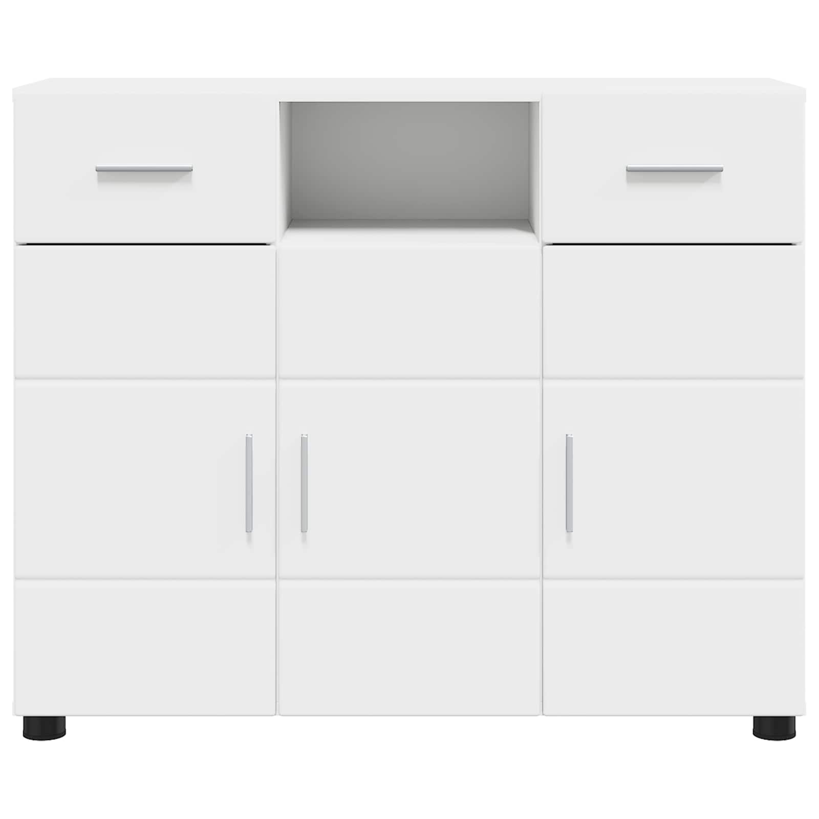 Holzschrank mit Speicher Weiß 88,5 x 30,5 x 73 cm Holzwerkstoff