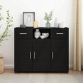 Holzschrank Schwarz 88,5 x 30,5 x 73 cm Holzwerkstoff