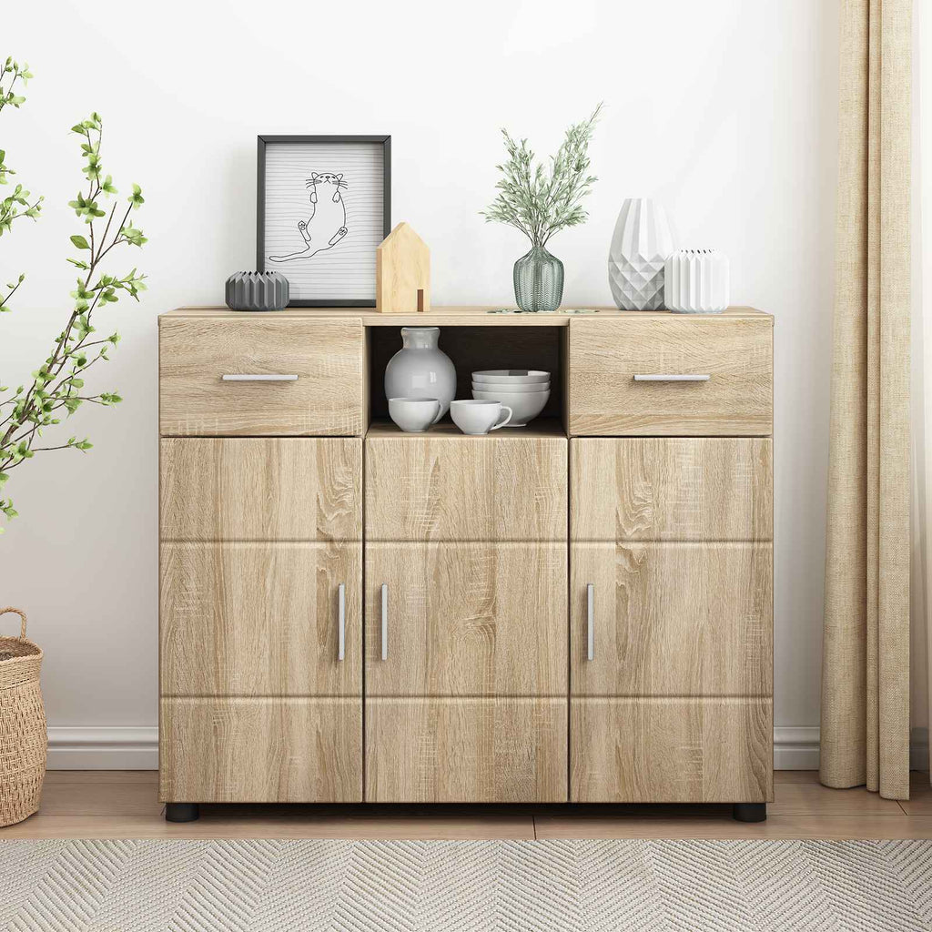 Holzschrank Sonoma-Eiche 88,5 x 30,5 x 73 cm Holzwerkstoff