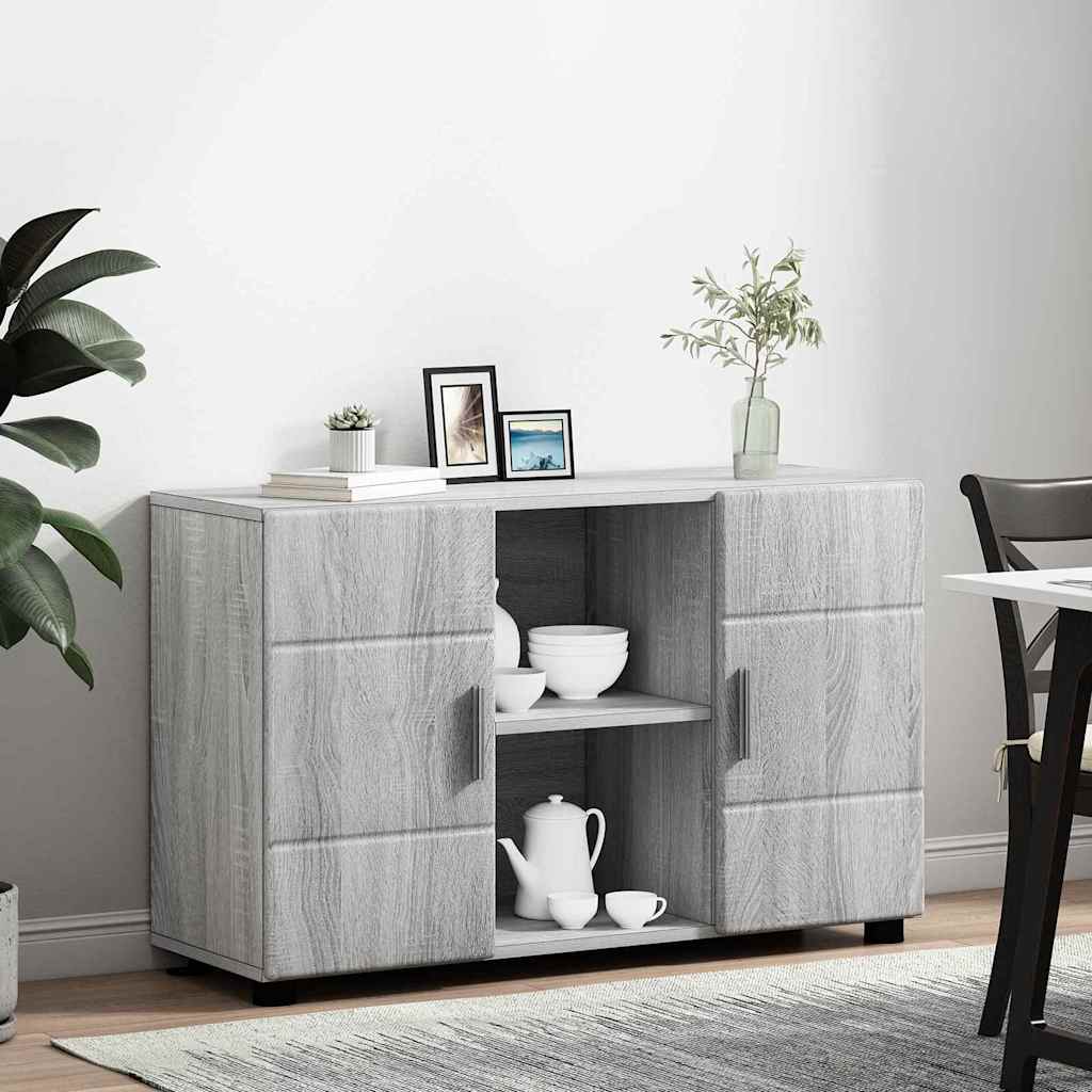 Sideboard mit Regal FLORIN Graues Sonoma 88,5 x 30,5 x 55,5 cm