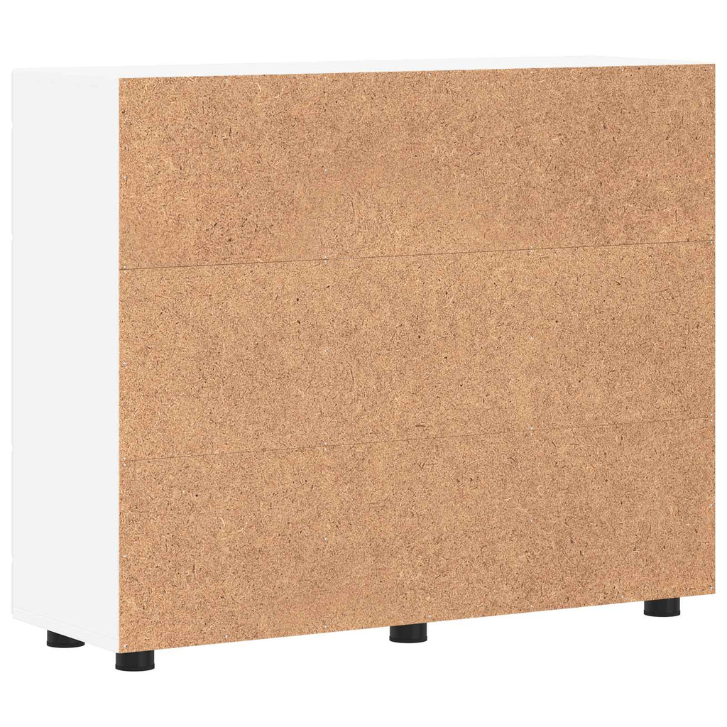 Holzschrank mit Speicher Weiß 88,5 x 30,5 x 73 cm Holzwerkstoff
