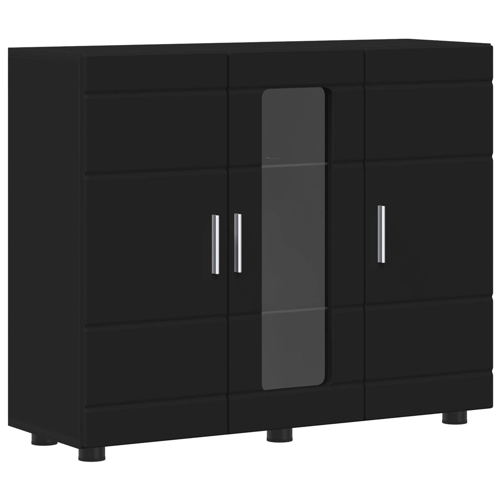 Holzschrank Schwarz 88,5 x 30,5 x 73 cm Holzwerkstoff