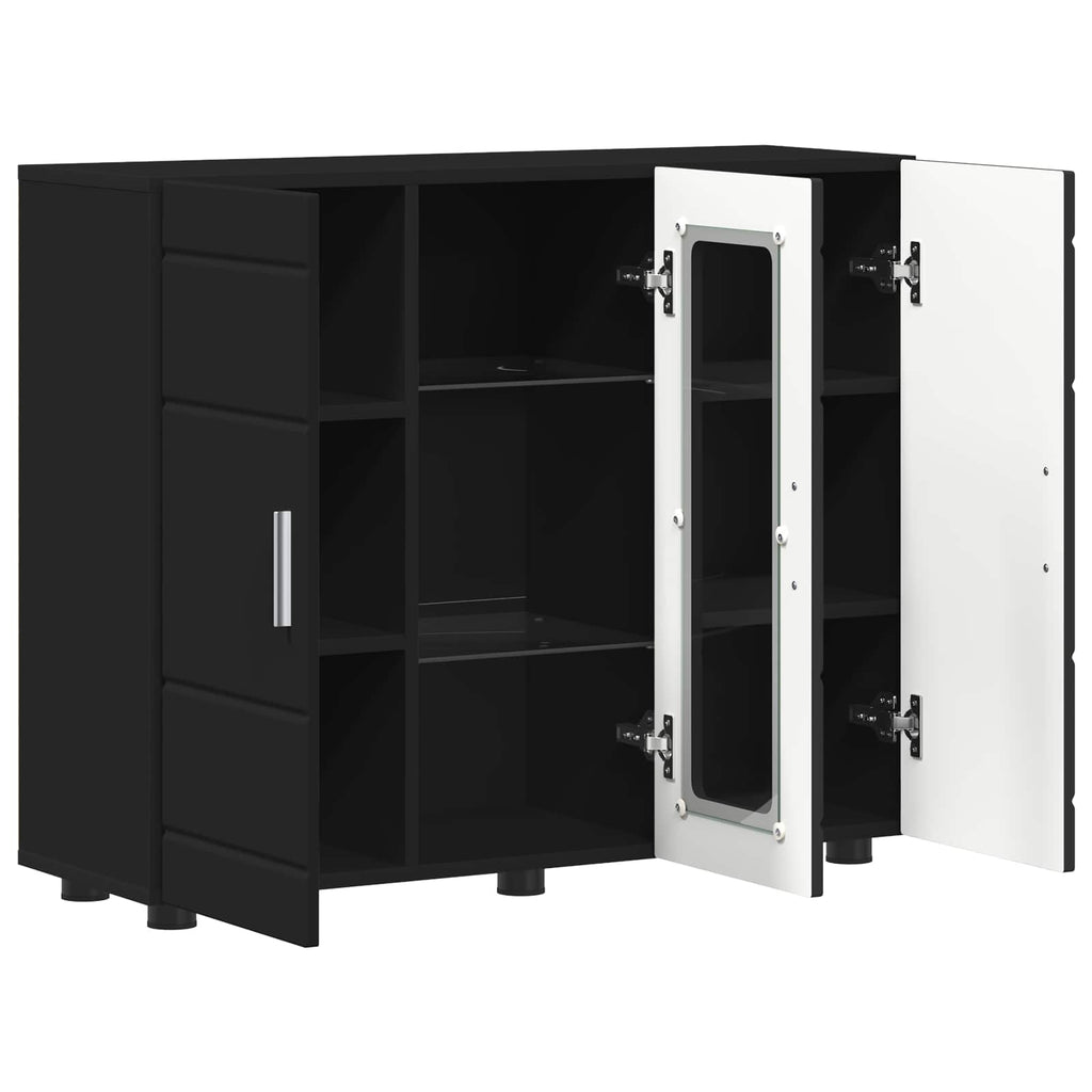 Holzschrank Schwarz 88,5 x 30,5 x 73 cm Holzwerkstoff