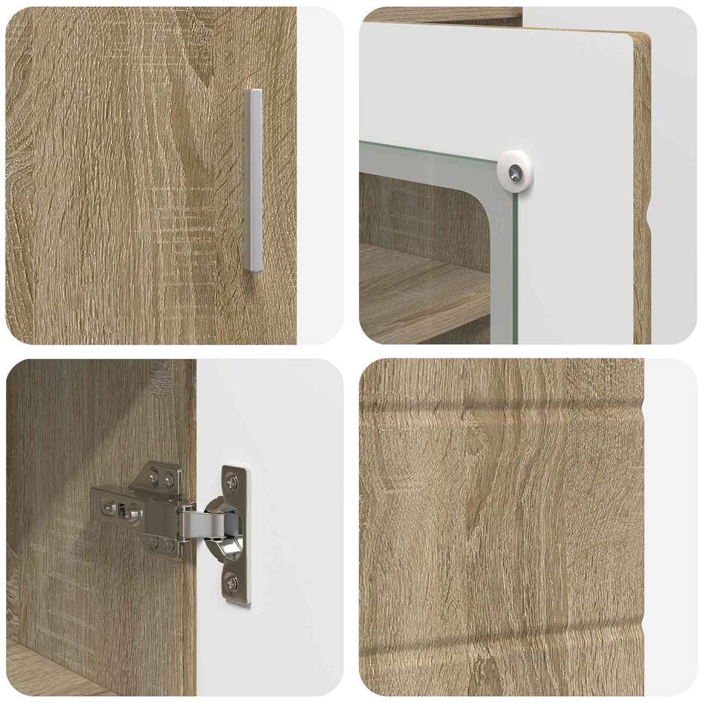 Holzschrank Sonoma-Eiche 88,5 x 30,5 x 73 cm Holzwerkstoff