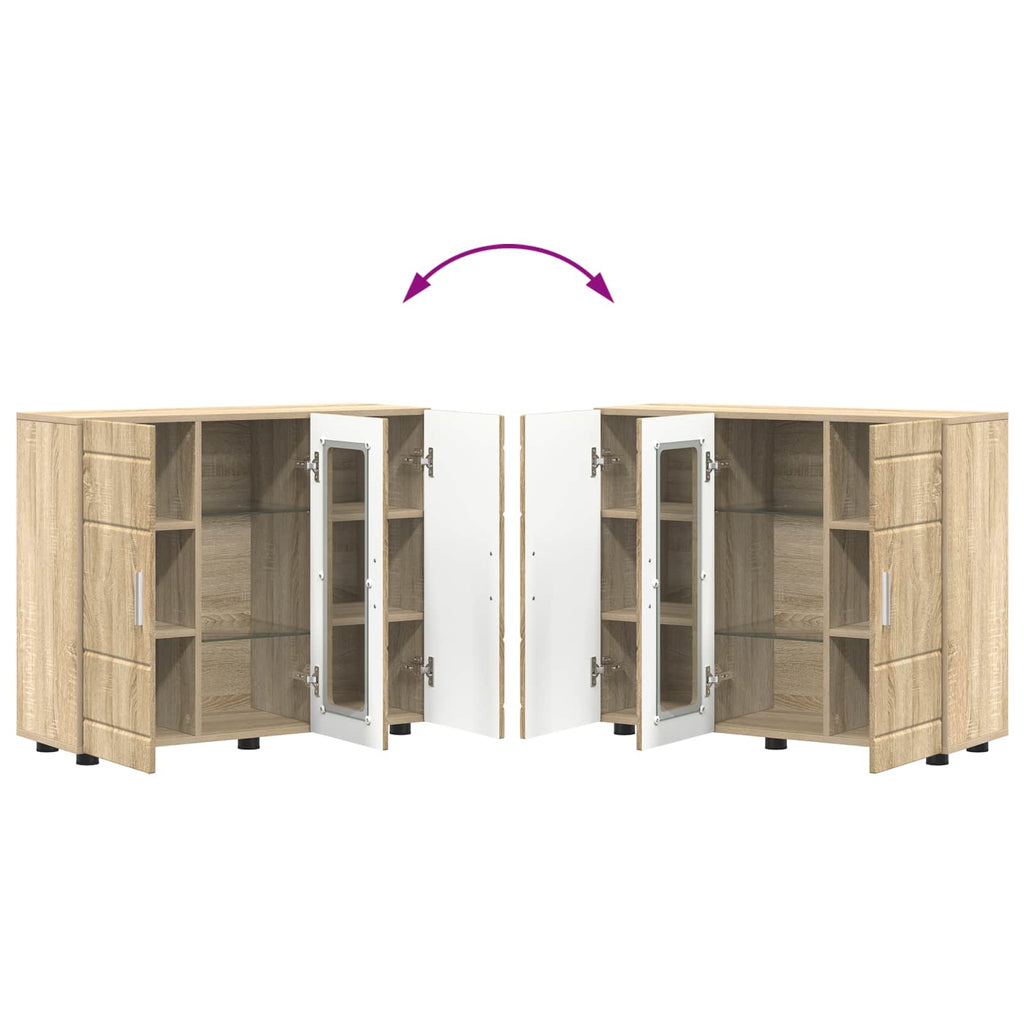 Holzschrank Sonoma-Eiche 88,5 x 30,5 x 73 cm Holzwerkstoff