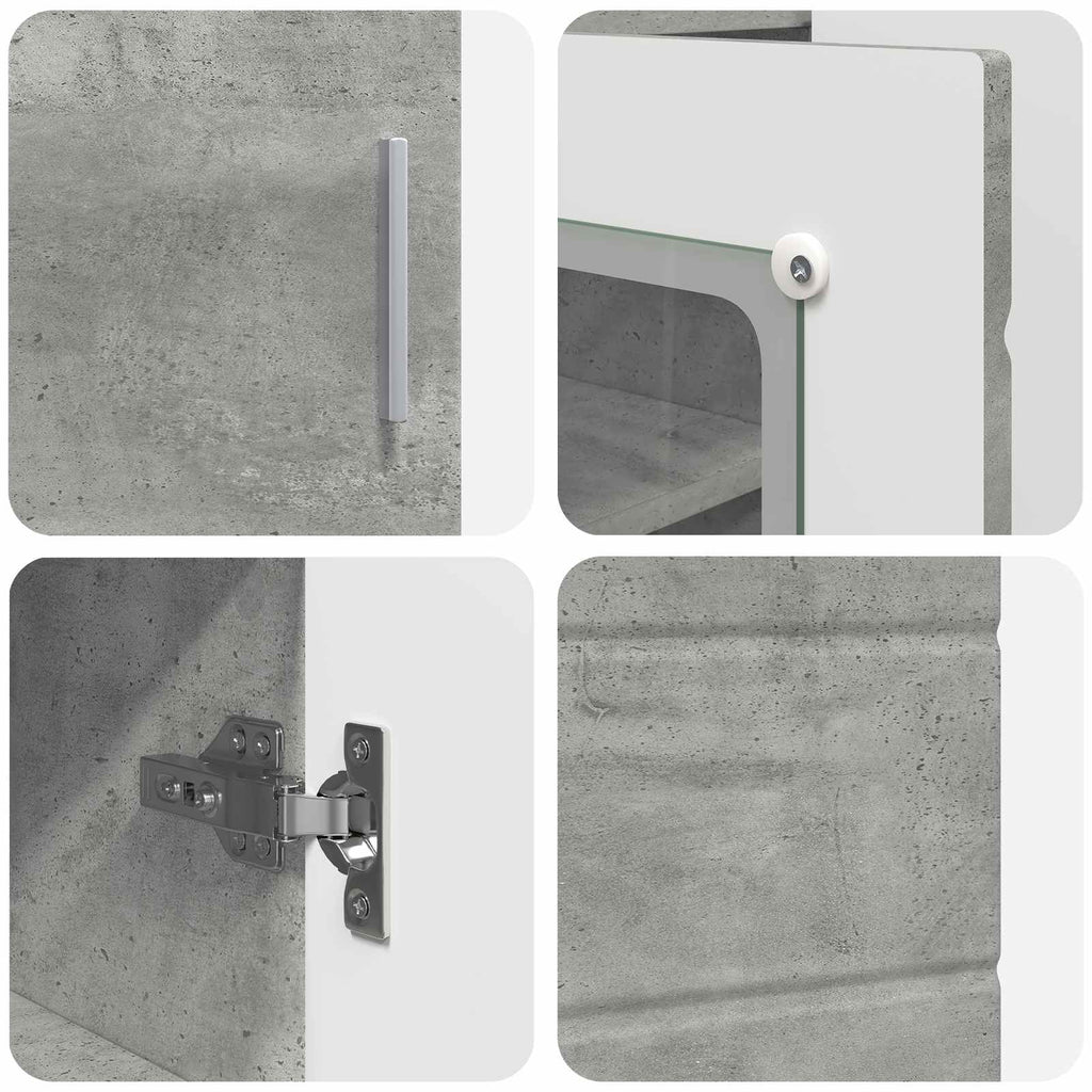 Holzschrank Beton Grau 88,5 x 30,5 x 73 cm Holzwerkstoff