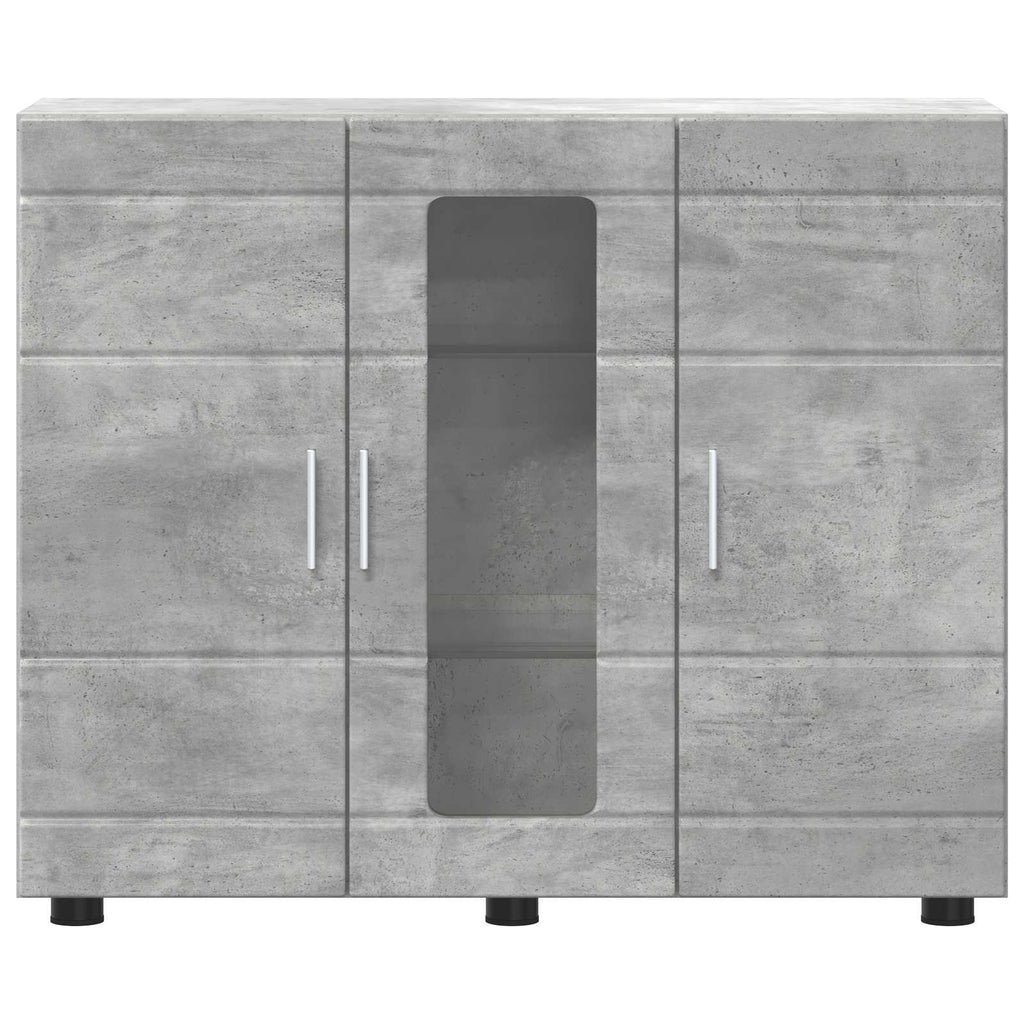 Holzschrank Beton Grau 88,5 x 30,5 x 73 cm Holzwerkstoff