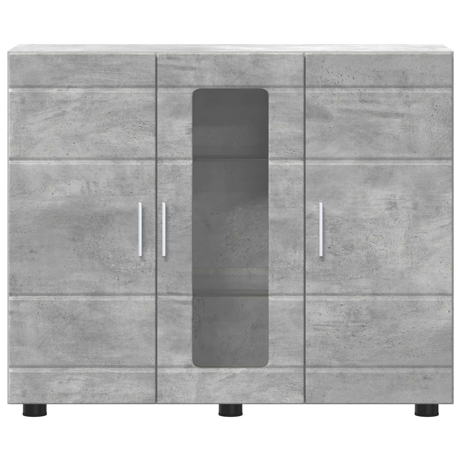 Holzschrank Beton Grau 88,5 x 30,5 x 73 cm Holzwerkstoff