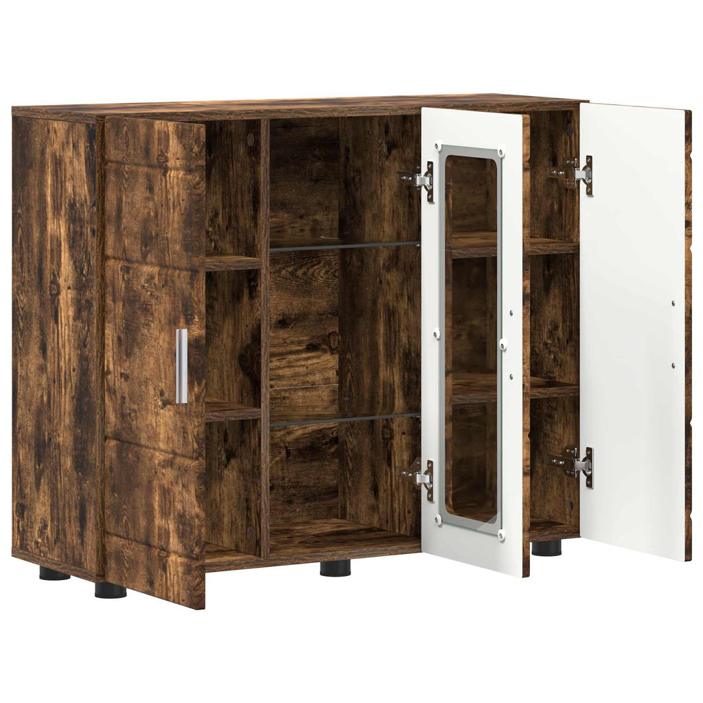 Holzschrank Geräucherte Eiche 88,5 x 30,5 x 73 cm Holzwerkstoff