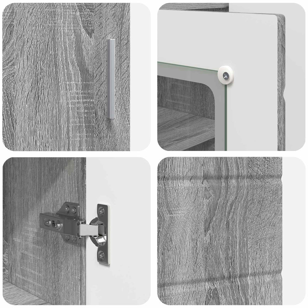 Holzschrank Graues Sonoma 88,5 x 30,5 x 73 cm Holzwerkstoff
