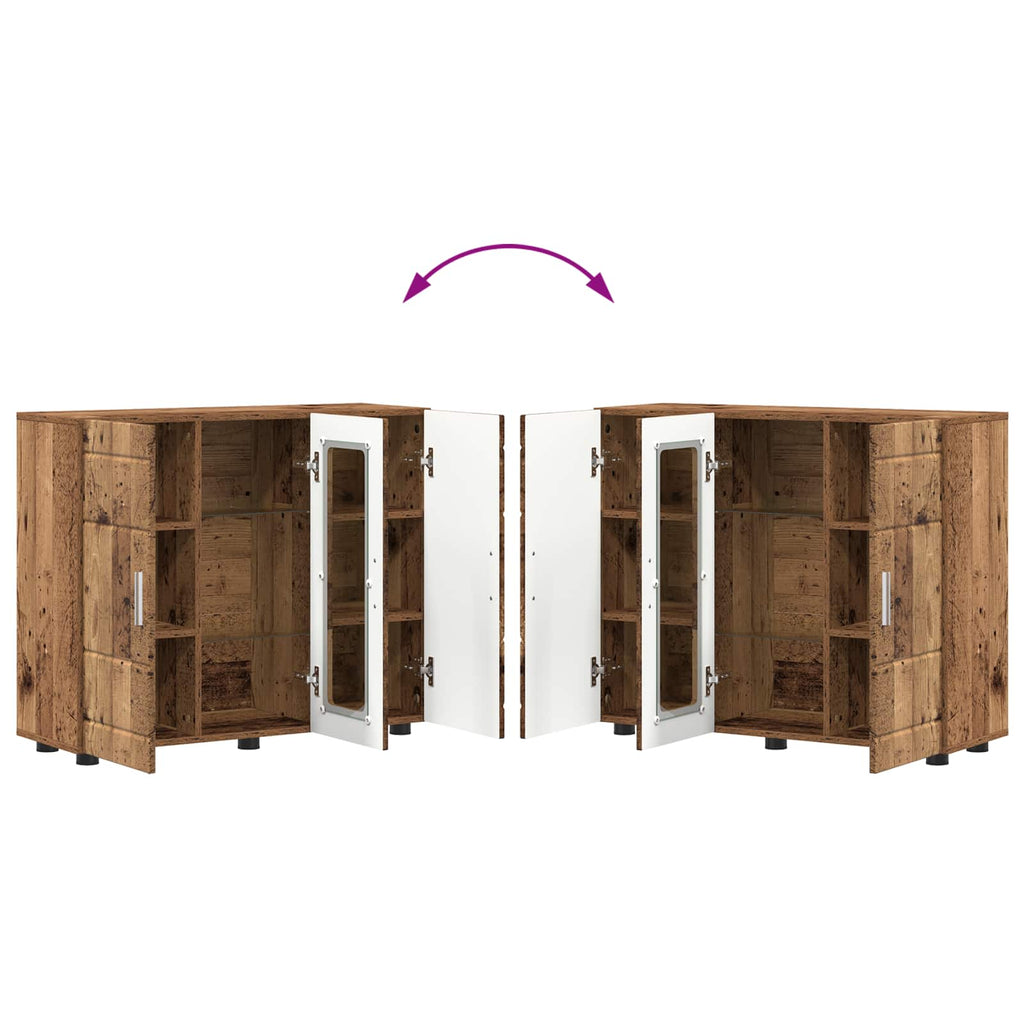 Holzschrank Altholz 88,5 x 30,5 x 73 cm Holzwerkstoff