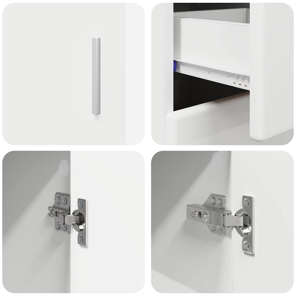 Sideboard mit Tür FLORIN Weiß 88,5 x 30,5 x 73 cm Holzwerkstoff