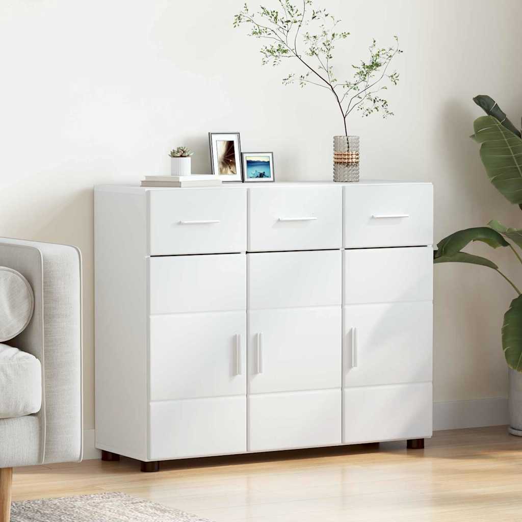 Sideboard mit Tür FLORIN Weiß 88,5 x 30,5 x 73 cm Holzwerkstoff