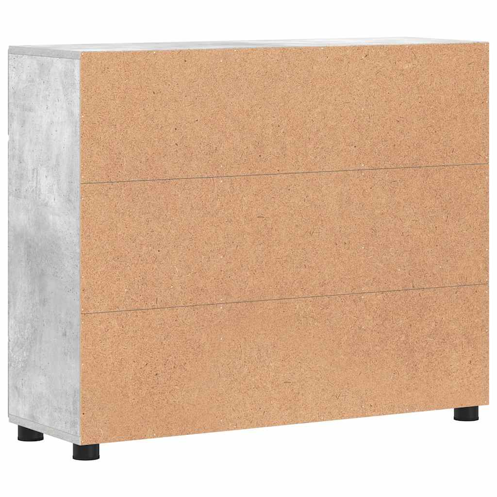 Sideboard FLORIN Beton Grau 88,5 x 30,5 x 73 cm Holzwerkstoff