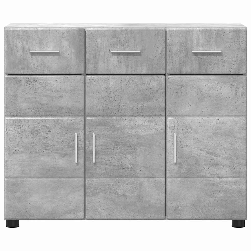 Sideboard FLORIN Beton Grau 88,5 x 30,5 x 73 cm Holzwerkstoff