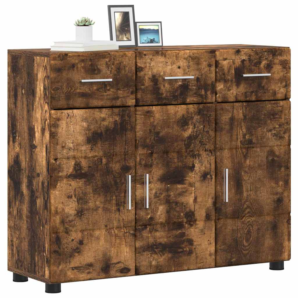 Sideboard mit Tür FLORIN Geräucherte Eiche 88,5 x 30,5 x 73 cm